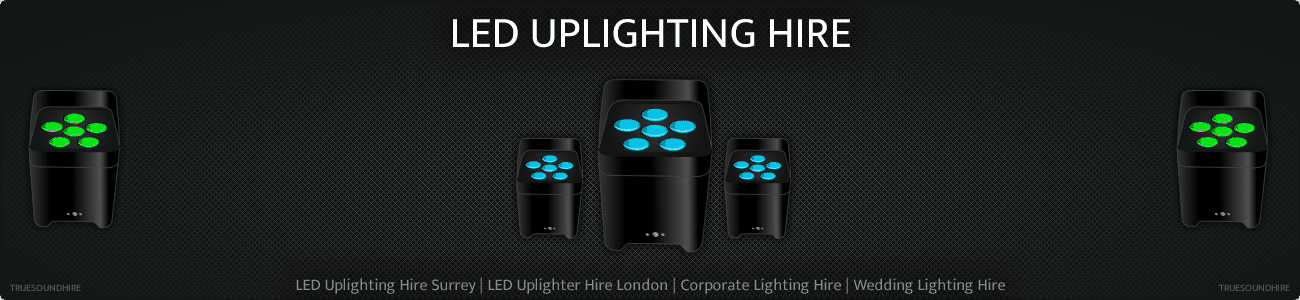 LED Uplighting Hire Surrey | LED Uplighter Hire London | Corporate Lighting Hire | Wedding Lighting Hire